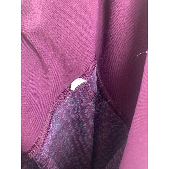 Lululemon Leggings Sz 6 Wunder Under Purple Ziggy Wee Raspberry Geo Chevron - Picture 5 of 13